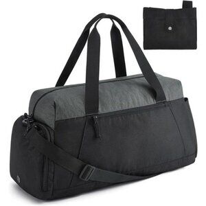 Gym Travel Duffel Bag Foldable Lightweight Weekender With Shoe Compartment